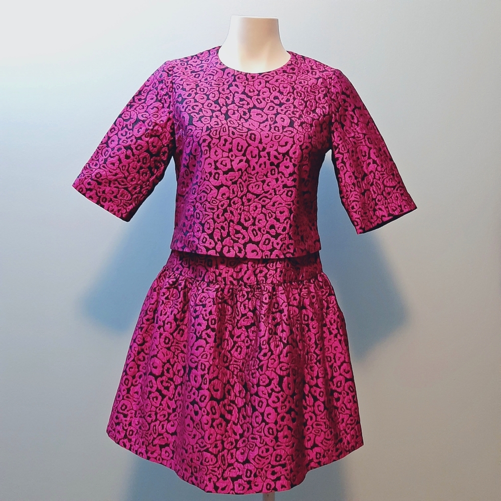 Marc Jacobs cotton silk leopard jacquard dress
